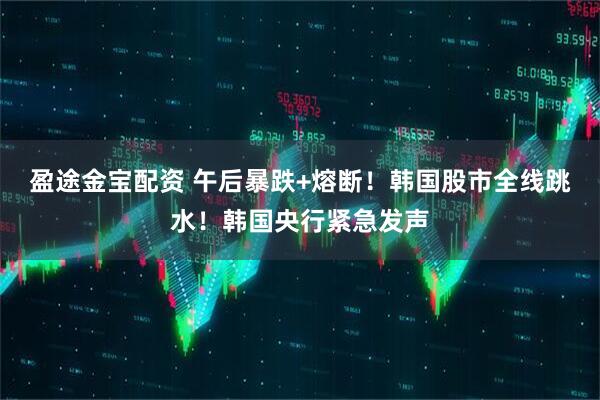 盈途金宝配资 午后暴跌+熔断！韩国股市全线跳水！韩国央行紧急发声